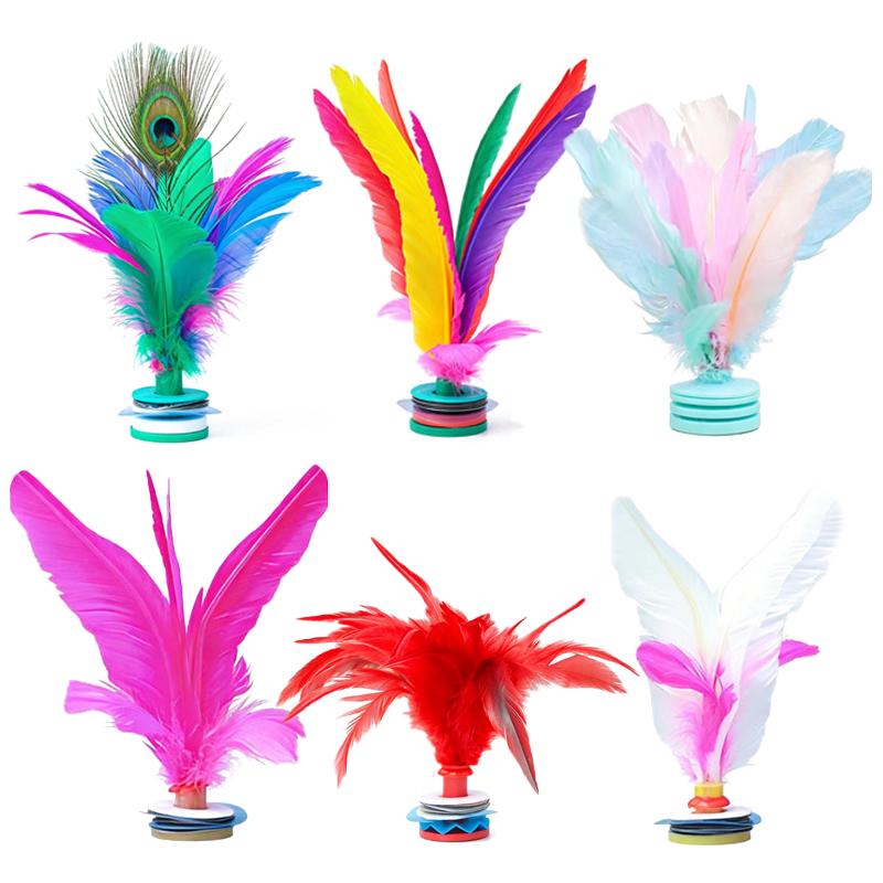 Feather Shuttlecock - Colorful Feather Jianzi Traditional Chinese Kick